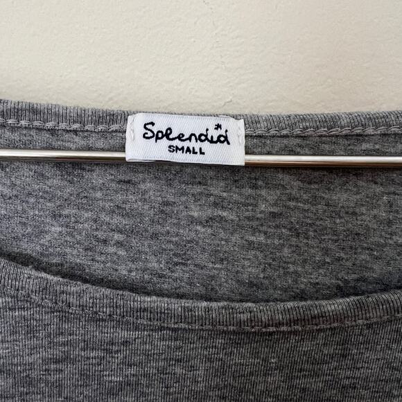 Splendid Gray Ruffle Sleeve Knee Length Dress Size S - Picture 5 of 13